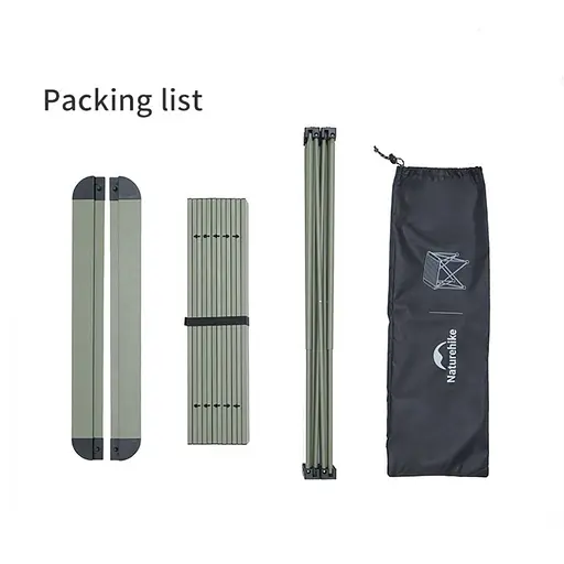 Складной стол Naturehike CNK2450JJ013, M, алюминий, серый - фото 4