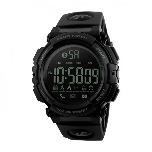 Чоловічий спортивний годинник Skmei 1303 з крокоміром Чорний