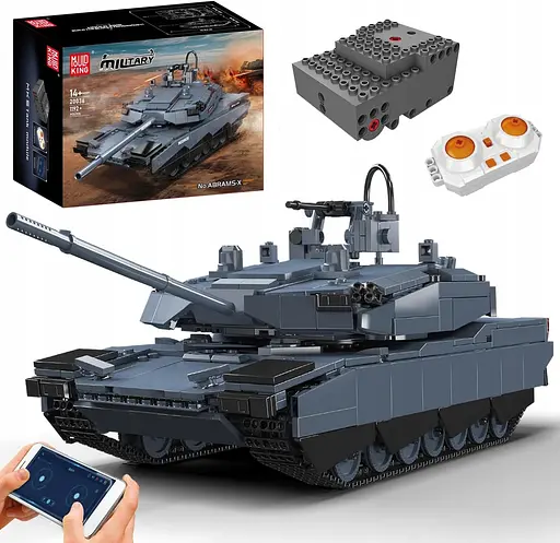 Конструктор танк на радіокеруванні  Mould King танк АБРАМС Abrams X Tank для дорослих та дітей військова техніка 1192 деталі - фото 1