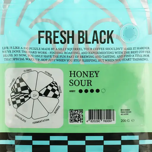 Кофе в зернах Fresh Black Honey Sour 200 г  - фото 5