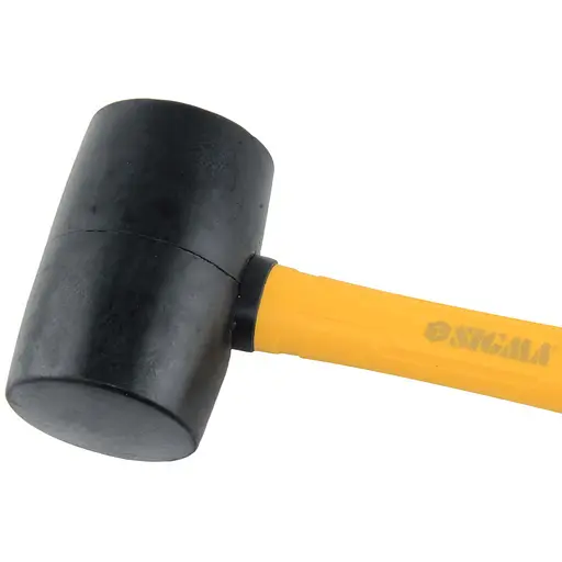 Киянка резиновая Sigma 680 г фибергласовая рукоятка. черная (4317371) - фото 2