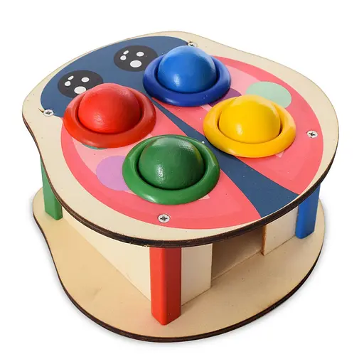 Дерев'яна іграшка стукачка "Жук" Limo Toy MD 1682C, молоток - фото 1