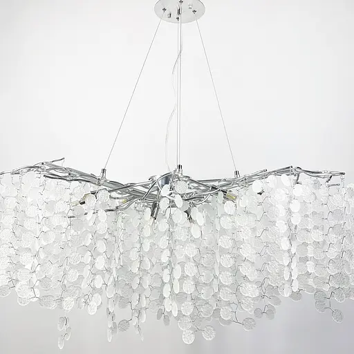 Подвесная люстра в хроме в удлиненном корпусе Line.F Длина 120 см - фото 1