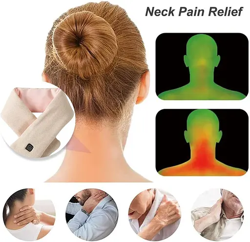 Розумний графеновий шарф PopWarm, грілка для шиї, розумний електричний шарф з 3 рівнями підігріву, шарф для шиї Painel, шарф - фото 4