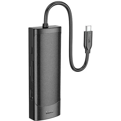 Hub адаптер Hoco Easy safe Type-C 7 в 1 мультифункциональный конвертер HB43 PD 100W/HDMI/SD 2USB/1Type-C