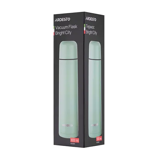 Термос Ardesto Bright City із нержавіючої сталі 1000 мл зелений AR2610GR - фото 2