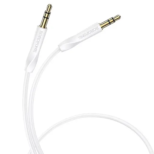 Аудіокабель Borofone BL16 Clear sound AUX audio cable білий - фото 3