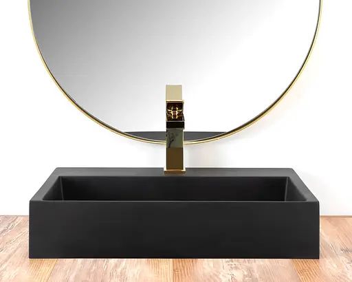 Умивальник Rea Goya black mat 50 накладний чорний матовий REA-U8778, Чорний матовий - фото 3