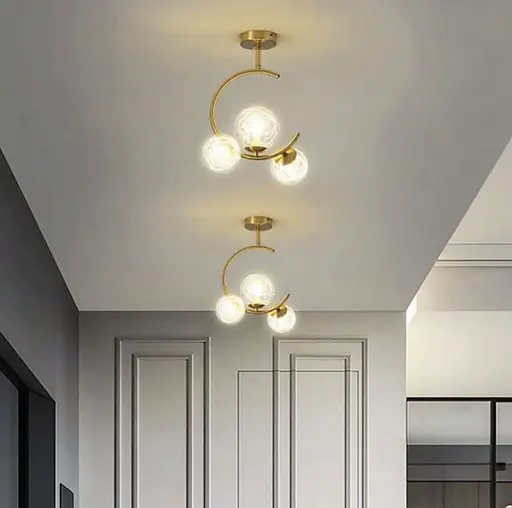 Люстра в форме полумесяца в цвете корпуса латунь Ст. 068/3 AB | Line F - фото 1