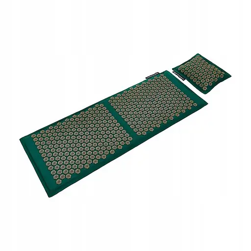 Коврик акупунктурный 4FIZJO Eco Mat Аппликатор Кузнецова с подушкой 130 x 50 см Navy Green/Gold 4FJ0290 (P-5907739313614) - фото 2