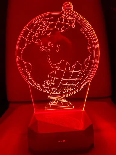 Светильник ночник 3D глобус USB, аккумулятор - фото 3