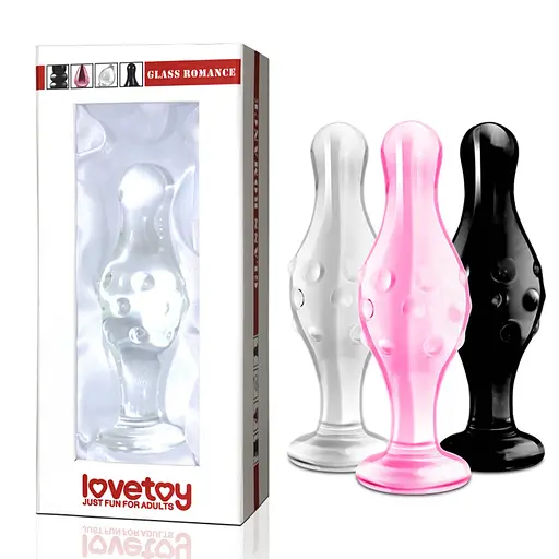 Анальна пробка Lovetoy Glass Romance GS17 11.3 см (рожевий) - фото 8