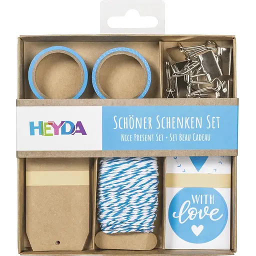 Набір матеріалів для оформлення подарунків Heyda блакитний 15х15х2 см   - фото 1