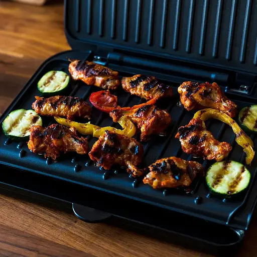 Гриль притискний Russell Hobbs George Foreman Fit Grill Medium 1630Вт, темп. режимів-1, пластик, чорний - фото 8