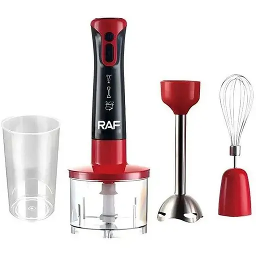 Погружной кухонный блендер RAF R.340R Красный 2000 Вт - фото 1