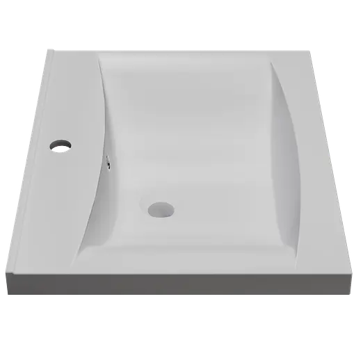 Раковина матова врізна Amidicon Liza 60 600x480 з литого каменю LIZA_60_MAT, Білий матовий - фото 3