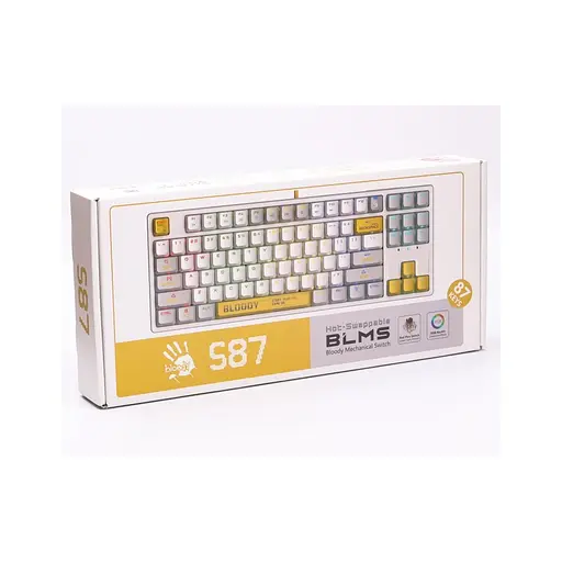 Клавіатура A4Tech Bloody S87 RGB BLMS TKL USB Energy White (4711421993708) - фото 12