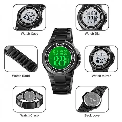 Чоловічий наручний годинник Skmei Spela на браслеті (Сріблястий) - фото 6