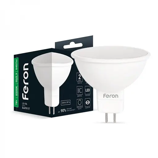 Лампа светодиодная Feron LB-196 MR16 G5.3 230V 7 Вт 6500K (1878)