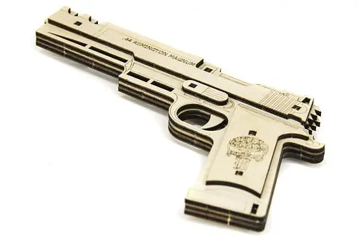 Дерев'яний конструктор Пістолет Магнум 22 деталі - фото 4