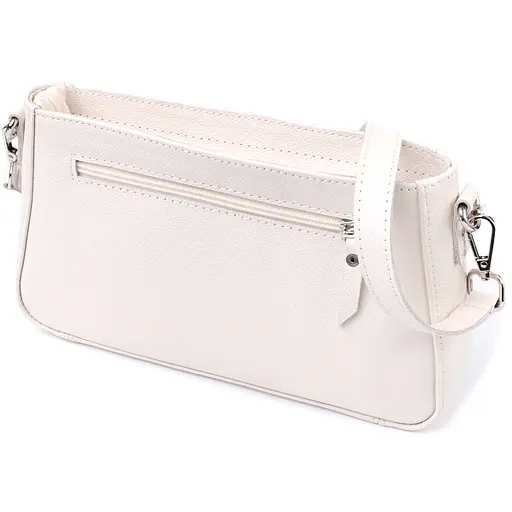 Сумка багет Shvigel с цепочкой и съемным ремешком из натуральной кожи 26.5х15х5.5 см sum0027032 - фото 2