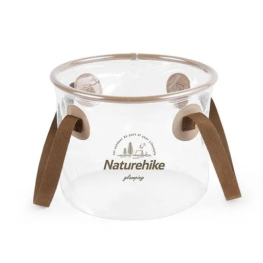 Складаний контейнер-відро для води Naturehike NH20SJ040 із ПВХ 20л (Прозоре)