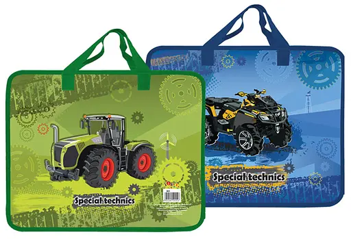 Папка-портфель дитяча Kidis Technics, пластикова з текстильними ручками (В асортименті) - фото 3