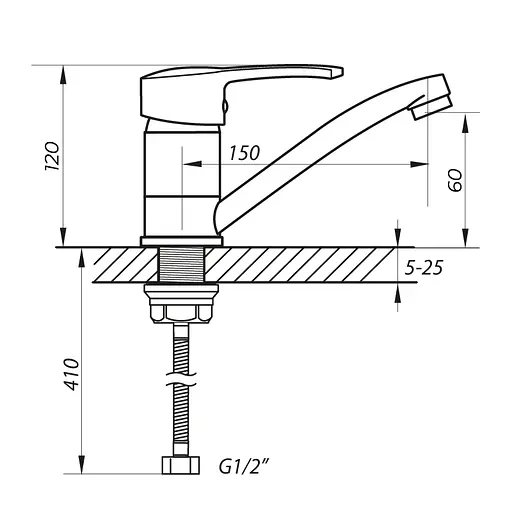 Смеситель для умывальника Zerix PED-B 182 ZX0067 Хром - фото 2