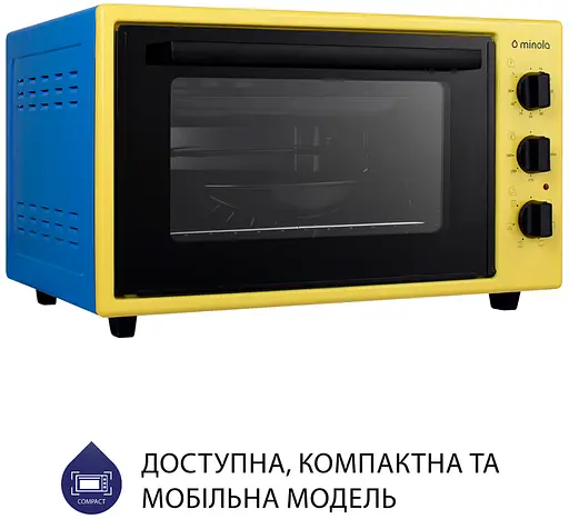 Духовка Minola FOET 3714 UA желто-голубая - фото 4