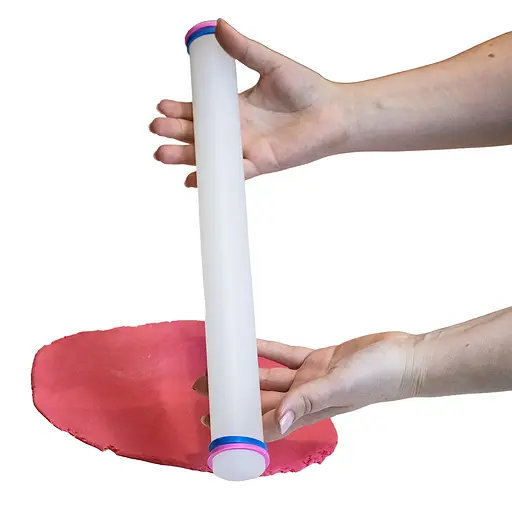 Скалка акриловая для теста и мастики с ограничителями толщины раскатки 40 см, Yu Xin 85473 - фото 1