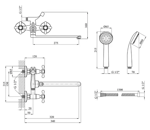 Смеситель для ванны Agua Toledo-C074 (CV018083) - фото 6