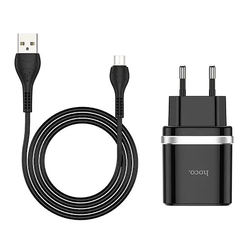 Адаптер сетевой HOCO Micro USB cable Smart FCP/AFC C12Q 18W белый - фото 6