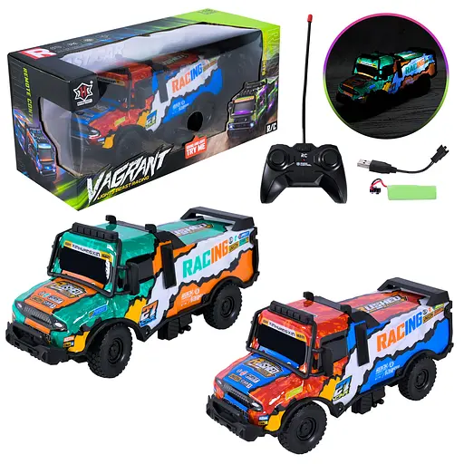 Вантажівка на радіокеруванні, акумулятор, світло, 31x12x14 см, 000-038 (В асортименті) - фото 2