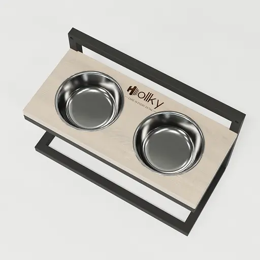 Hollky Flex S — миски на регульованій підставці для маленьких собак (2 × 0.450 л) - фото 8