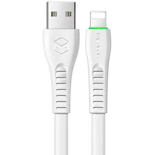 Кабель Mcdodo Flying Fish Series Lightning Data Cable with LED Light 1.2 м CA-6360 Білий - фото 1