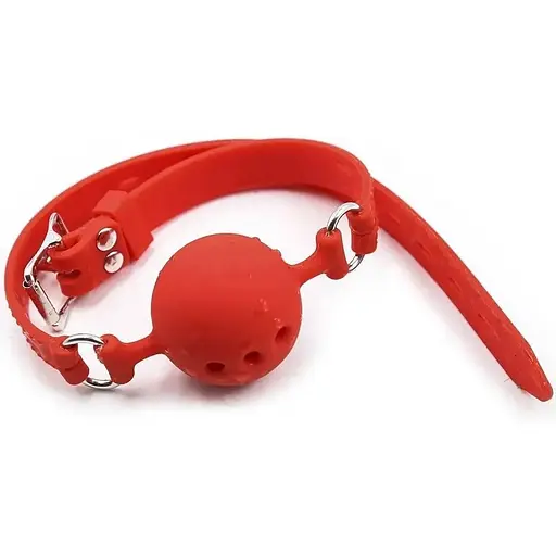 Силіконовий кляп для BDSM червоний K0765-2