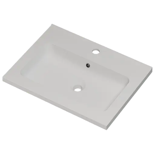 Раковина глянцева врізна Amidicon Rodeo 60 600x450 з литого каменю RODEO_60_HL, Білий - фото 2