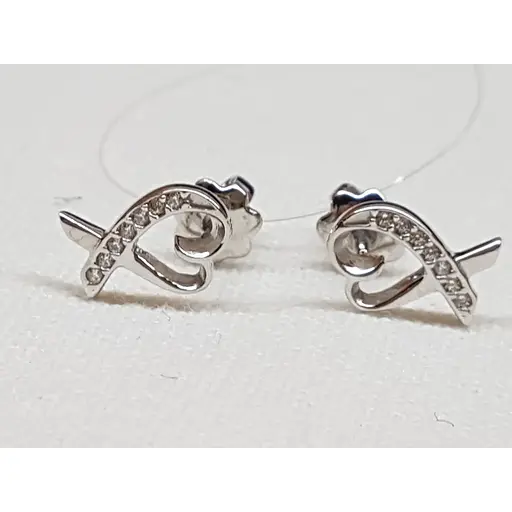 Срібні пуссети Qvaliz з фіанітами. 902-00484 - фото 2