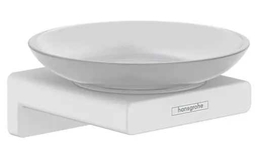 Мильниця підвісна Hansgrohe AddStoris Matt White/скло 41746700, Білий матовий - фото 1