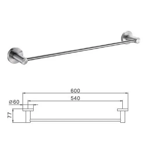 Тримач для рушника Frap F30101 60см нержавіюча сталь 1/30 Хром - фото 2