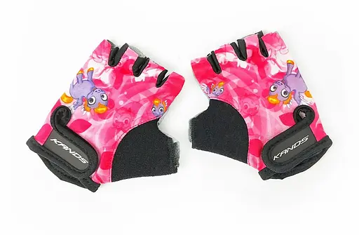Велорукавиці дитячі Kands AL-1561 з короткими пальцями XS (2) чорно-рожеві (G0000083) - фото 3