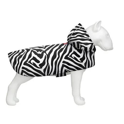 Дощовик-накидка з капюшоном для собак Waudog Clothes малюнок Зебра L А 48-52 см B 60-70 см С 42-52 см - фото 2