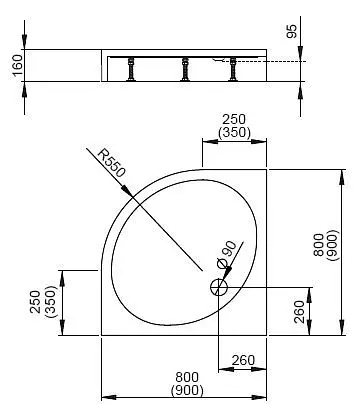 Душовий піддон Radaway Patmos A 80x80 Compact 4S88155-05 - фото 5