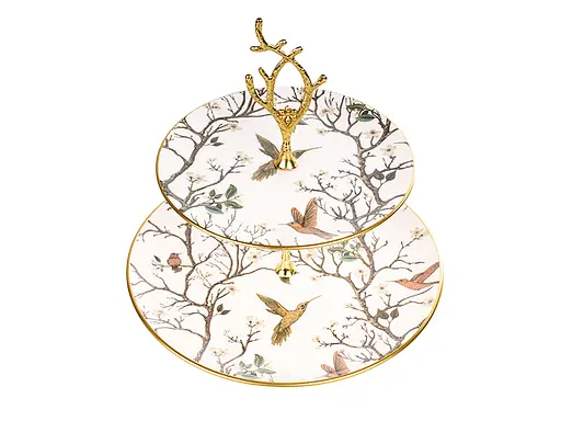 Блюдо двухъярусное Alba ceramic Bird (769-075) - фото 3
