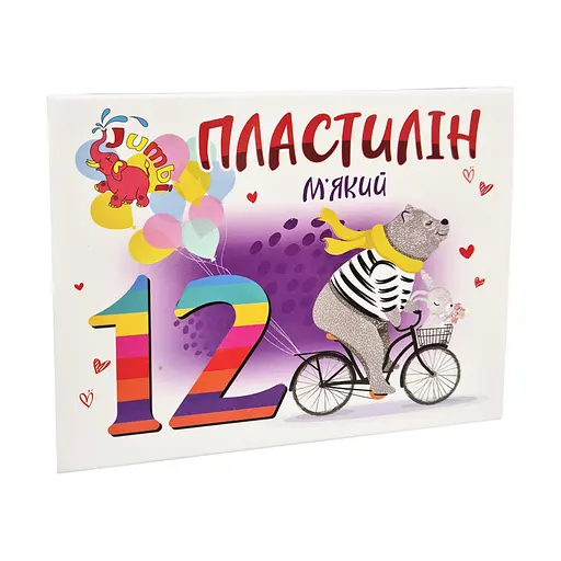Дитячий м'який пластилін Jumbi КТ 230604, 12 кольорів - фото 1