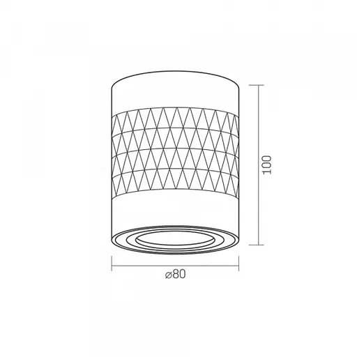Світильник Videx під лампу GU10 SPF04A накладний білий + біла призма - фото 4