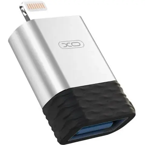 Адаптер XO NB186 Lightning to USB OTG adapter Серебристый