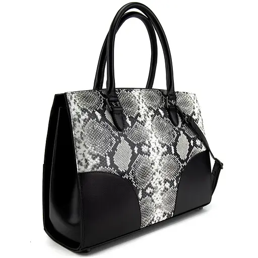 Жіноча класична каркасна шкіряна сумка рептилія Tavinchi CH-8899A-CR