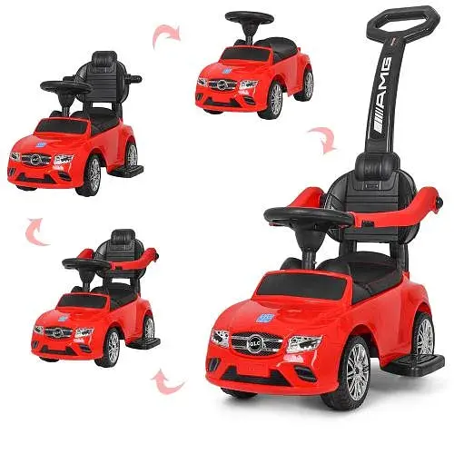 Каталка-толокар Bambi M 3902L-3 Червоний 2 в 1 - фото 2