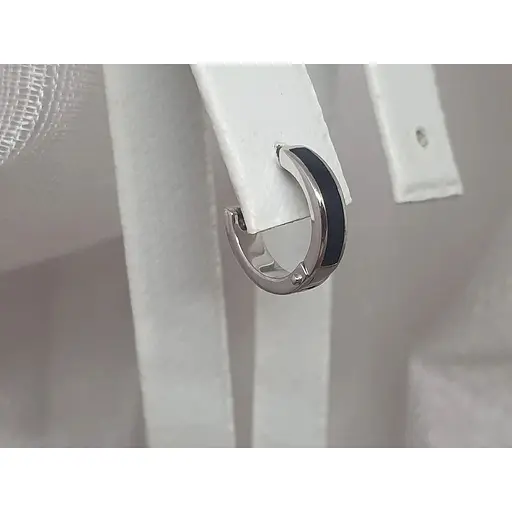 Золота моносережка Столична Ювелірна Фабрика з емаллю. 110653БЧЯ - фото 2